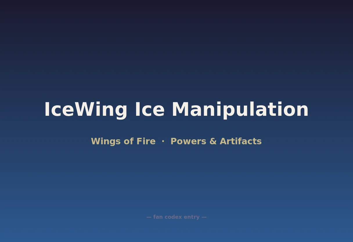 IceWing Ice Manipulation