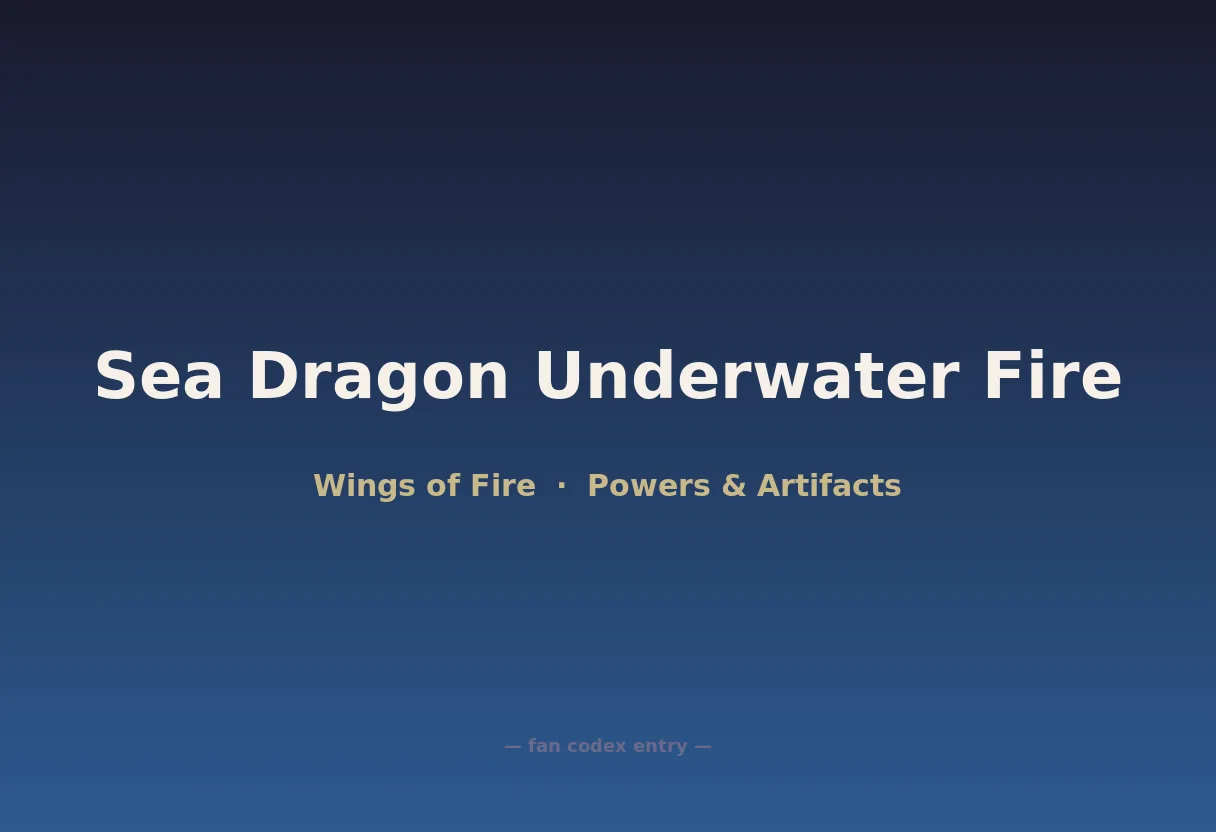 Sea Dragon Underwater Fire